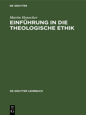 cover image of Einführung in die Theologische Ethik